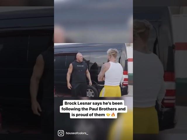 Brock Lesnar meets Jake Paul  Brock is proud of the Paul Brothers  #shorts | House of Colors