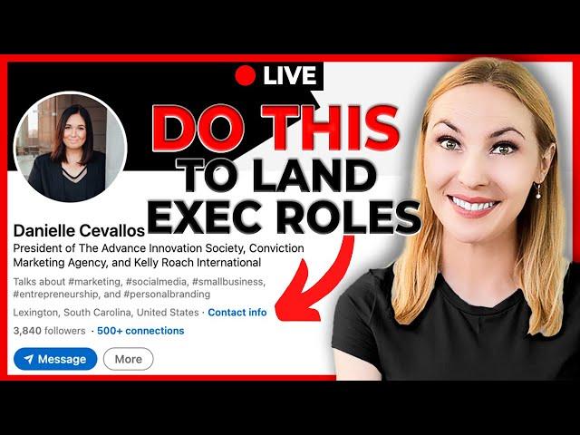 Competing for the Rare C-Level Role | How to Find an Executive Job | Ft. Danielle Cevallos