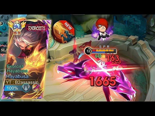 WTF DAMAGE!! HAYABUSA BEST NEW BUILD AND EMBLEM SET (try this) -Mobile Legends