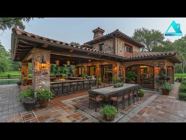 Creating a Cozy Oasis: Rustic Outdoor Kitchen and Dining Ideas for Traditional Courtyard Retreat