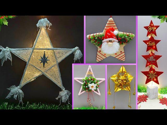 5 Low cost Christmas Star making ideas with waste material  - Part 1 | DIY Christmas craft idea181