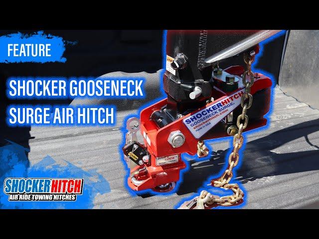 30,000 to 40,000 lbs Gooseneck Air Hitch - Shocker Gooseneck Surge Air Hitch & Shift Lock Coupler