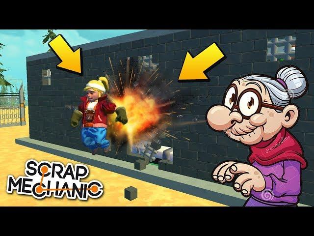 БАБА ЗИНА СБЕГАЕТ ИЗ ТЮРЬМЫ !!! РЕАЛЬНАЯ ЖИЗНЬ в Scrap Mechanic !!!