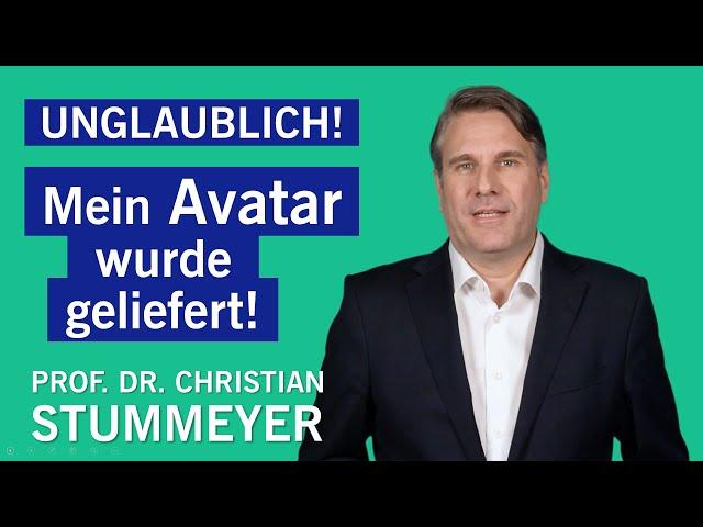 Der Avatar von Prof. Stummeyer stellt sich vor