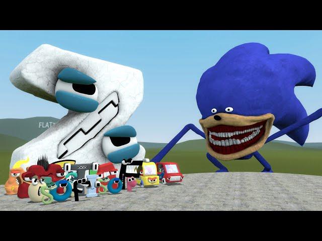 NEW The Sonic Tapes VS Alphabet Lore Family! Who Is Stronger in Garry's Mod?