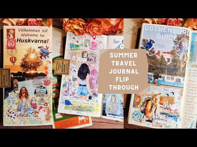 Summer 2024 travel journal flip through. Traveler's notebook.