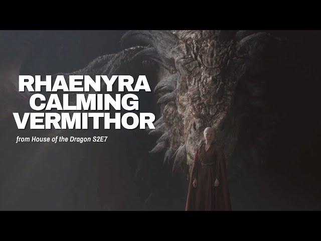 Rhaenyra Calms Vermithor with High Valyrian | House of the Dragon S2E7 Scene