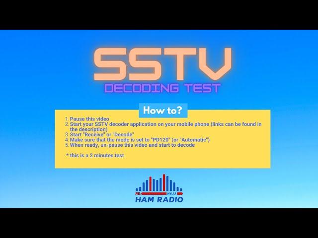 SSTV Decoding Test for Ham Radio