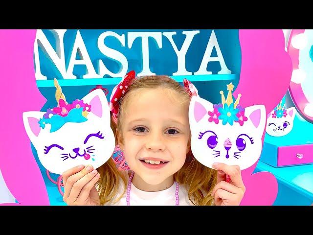 Nastya and her DIY room for kids decor ideas. Room In Style Like Nastya