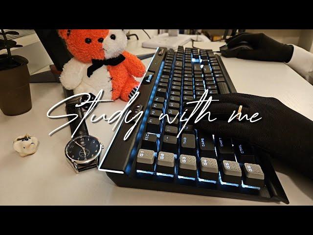 real time study with me   | mechanical keyboard typing asmr