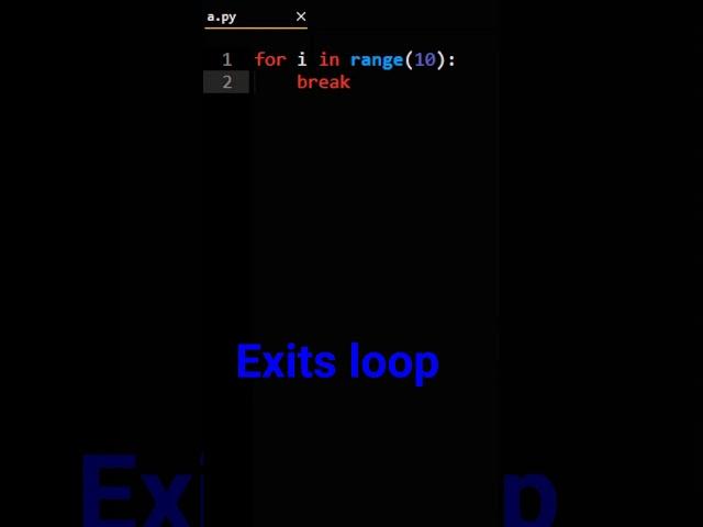 Python break vs continue