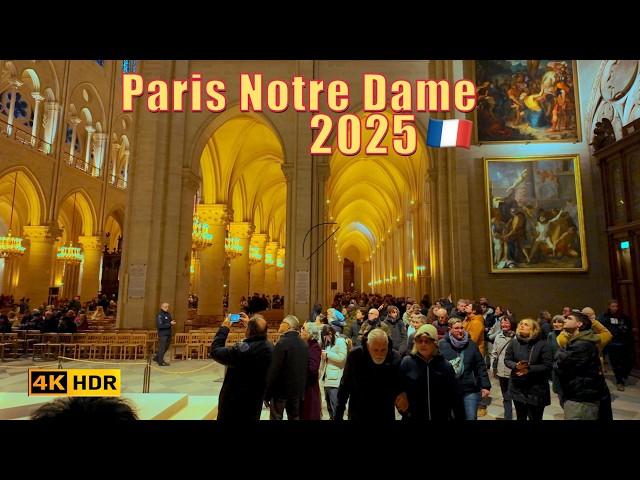 Paris, France  - Walking tour inside of Notre Dame de Paris, Paris walking tour - Paris 4K