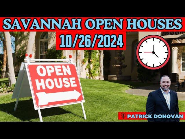 Open Houses in Savannah 10/26/24