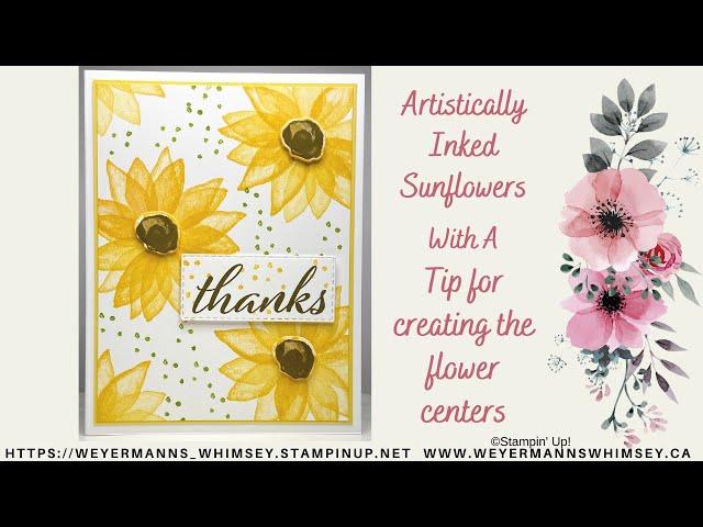 Stampin’ Up! Artistically Inked Sunflower thank you card idea