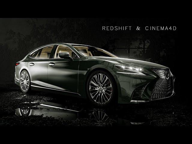 C4D RedShift Scene: example 01 of automotive visualization