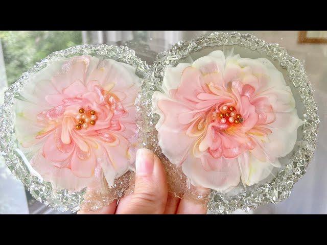 How to Create Beautiful 3D Flowers in Resin Coasters