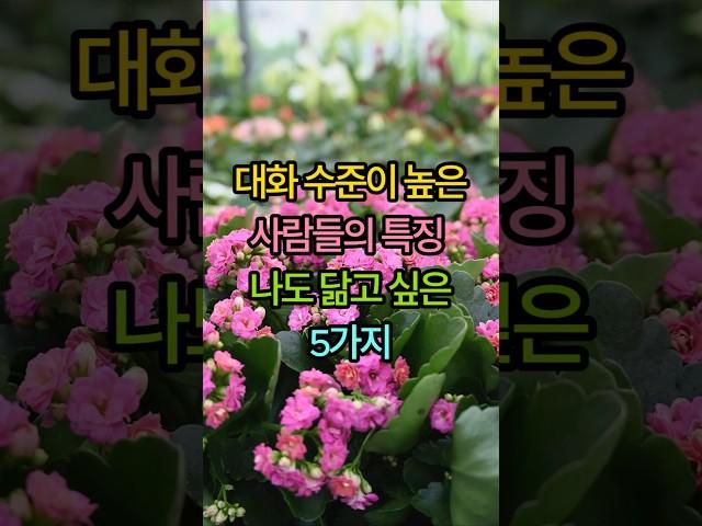 대화 수준이 높은 사람들의 특징, 나도 닮고 싶은 5가지