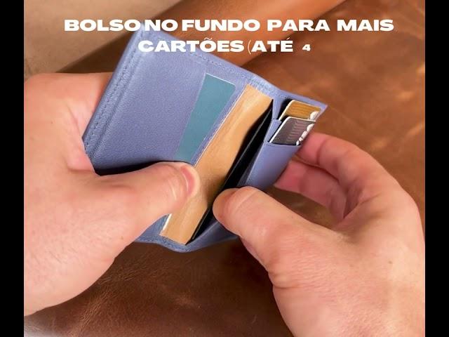 Carteira Masculina Feminina Couro Legítimo Brasile Slim. Fábrica, atacado, revenda, fornecedor