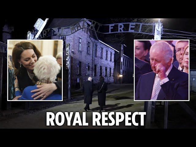 King Charles becomes first-ever British monarch to visit Auschwitz as Kate hugs Holocaust survivors