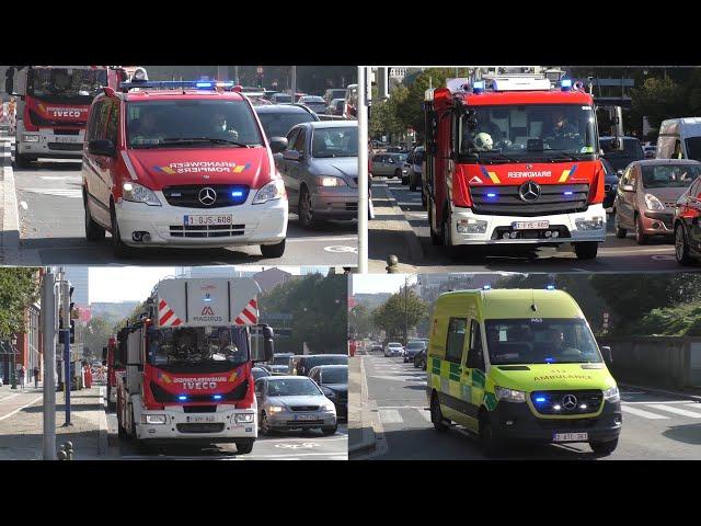 [Pompiers de Bruxelles - Brandweer Brussel] Zusammenschnitt Einsatzfahrten Feuerwehr Brüssel