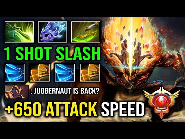 JUGGERNAUT IS BACK +650 Attack Speed 100% Full Agility 1 Shot Slash Rampage Hard Carry Dota 2