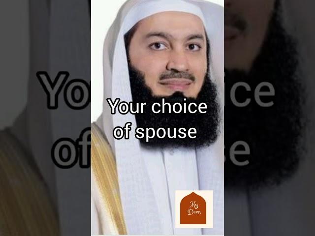 your choice of spouse, shapes your future #shorts #islamic#viral #muftimenk