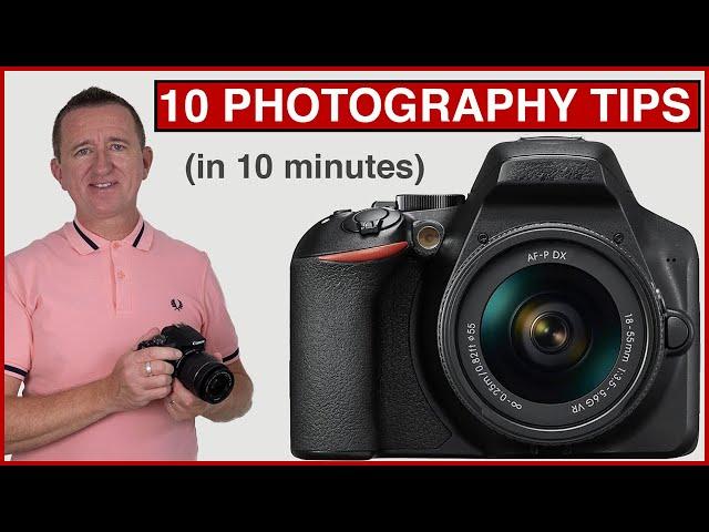 10 PHOTOGRAPHY TIPS in 10 minutes - photography tips for beginners with Photo Genius