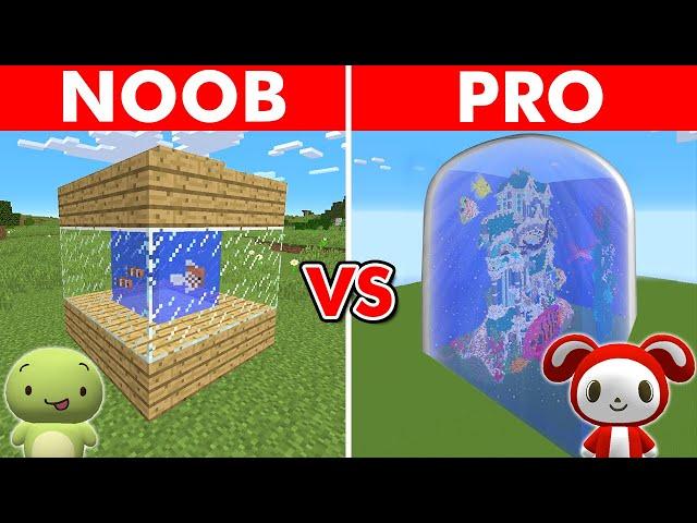 Minecraft NOOB vs PRO:PRANK AQUARIUM BUILD CHALLENGE