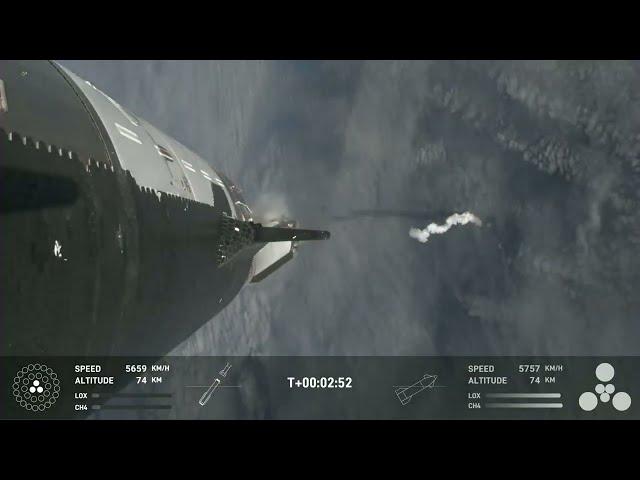 HOT STAGING! SpaceX Starship Flight Test 3