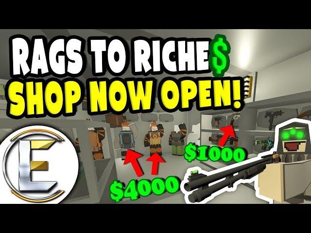 SHOP NOW OPEN! | Unturned Roleplay Survival (Rags to Riches Reboot #29) - Rare Items Sale (RP)