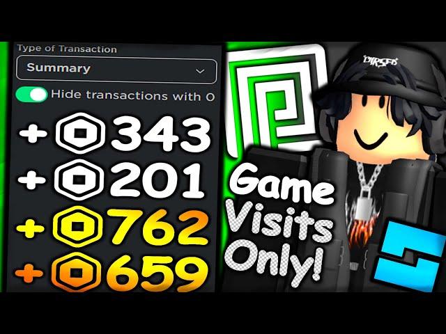 How to make Robux from game visits only!? (HOW MUCH I MADE)