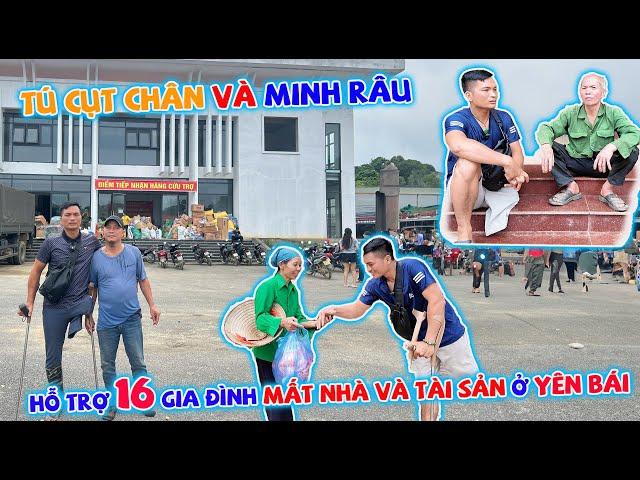 EM TÚ VÀ ANH MINH RÂU ĐỒNG HÀNH HỖ TRỢ 16 GIA ĐÌNH MẤT NHÀ VÀ TÀI SẢN Ở YÊN BÁI