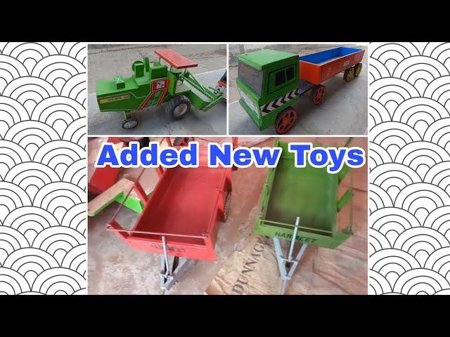 Added More Toys | Lohe Ki Jack Wali Trolley | Wooden Harvester | Wooden Trailer #bajrangwoodentoys