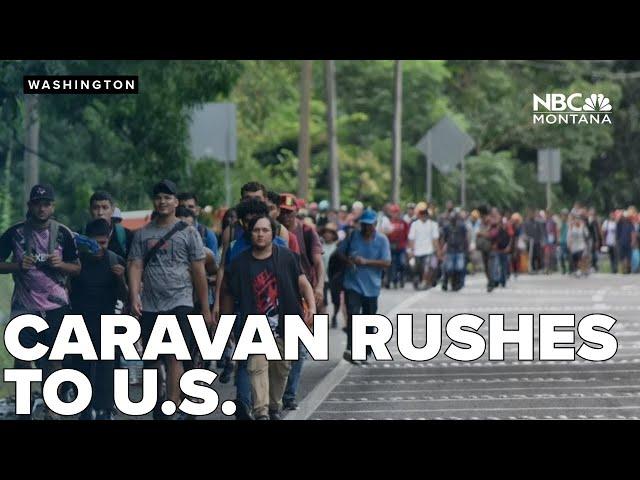 Caravan of 1,500 migrants heads for US border amid policy controversy