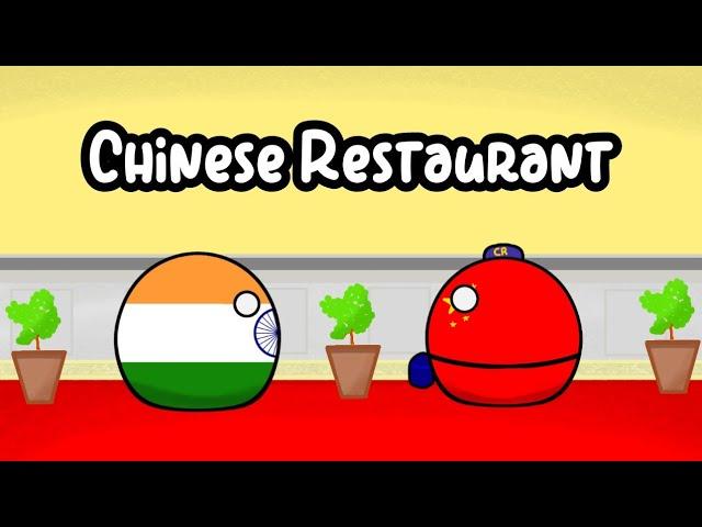 When an Indian visits a Chinese Restaurent | #countryballs #animation #meme #funny