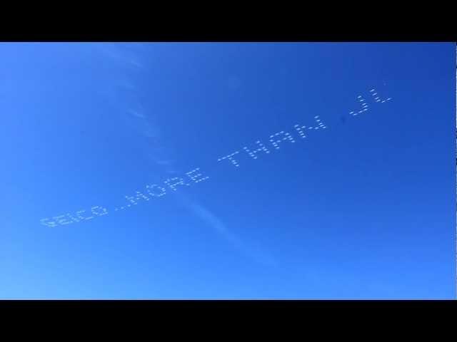 Cloud Printing advertising over San Francisco (real cloud!)