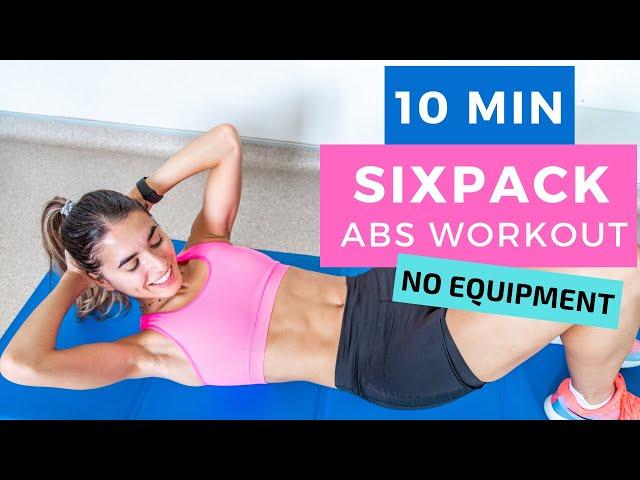 10 MIN SIXPACK ABS WORKOUT AT HOME // no equipment | The Fashion Jogger