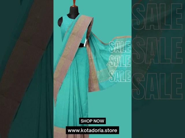 Plain Kota Doria Saree |  kotadoria saree #reels #shorts #viralshorts #youtubeshorts #kotadoria