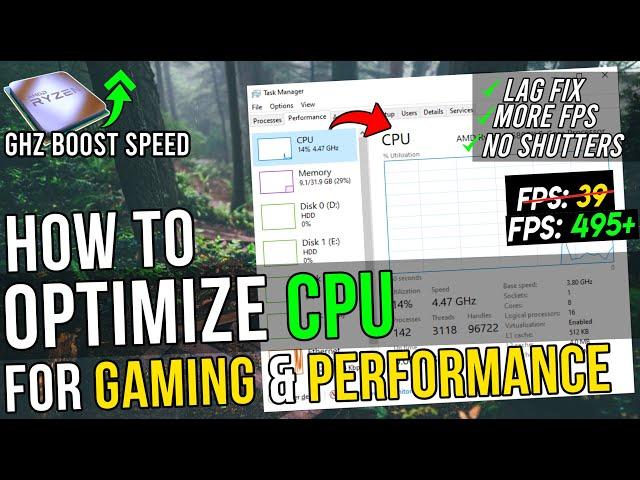  How To OPTIMIZE Your CPU/Processor For Gaming & Performance - Boost FPS & FIX Shutters (2024)