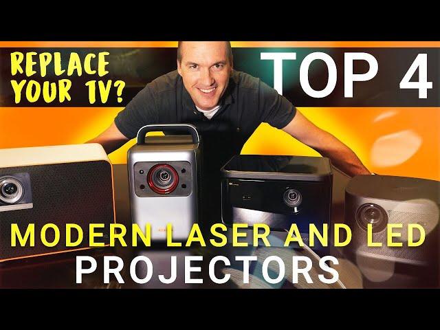 Can a Laser Projector REPLACE your TV?  Top 4 Modern TV Replacement 4K Laser and LED Projectors