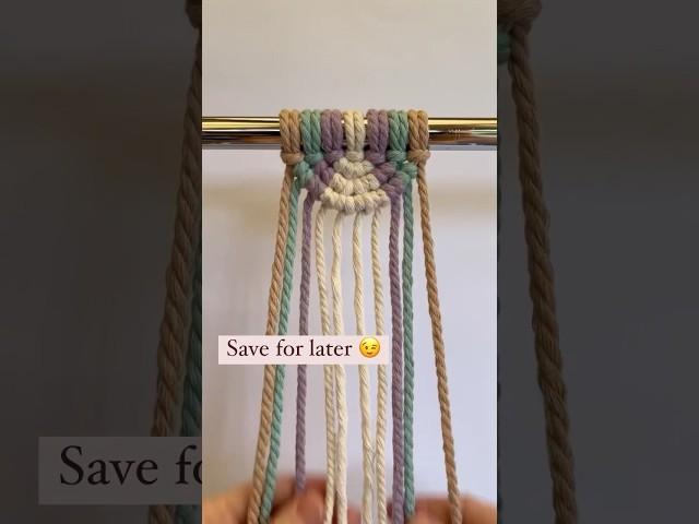 How to Create a Semi-Circle Knot Pattern in Macrame #macrametutorial #diymacrame