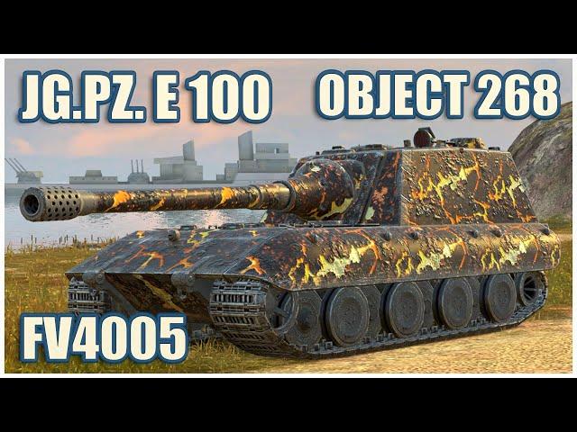 Jagdpanzer E 100, FV4005 & Object 268 • WoT Blitz Gameplay