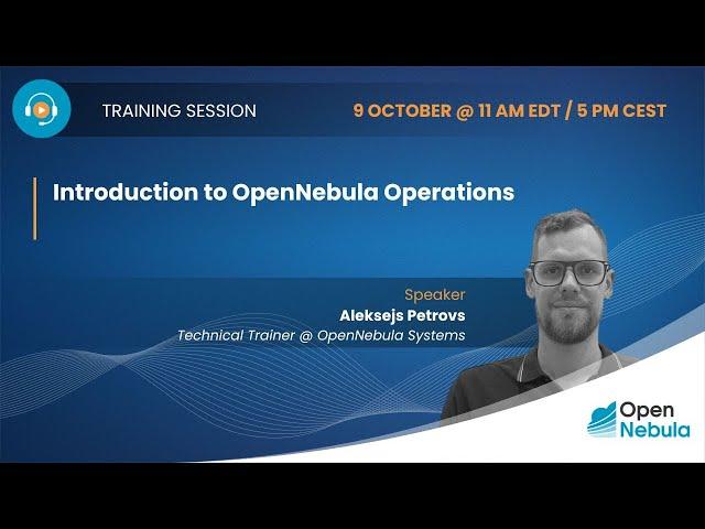 An Introduction to OpenNebula Operations