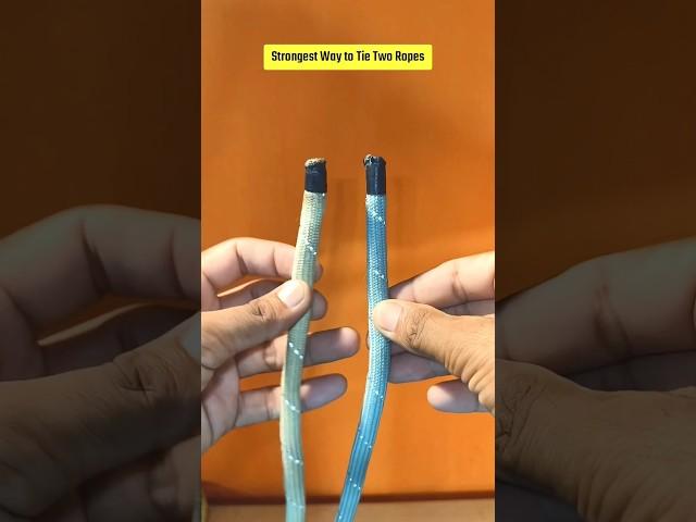strongest way to joining two ropes together #hacks #knot #knotting #shorts