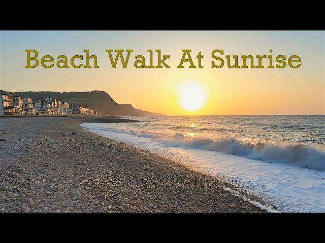 Virtual Walk On The Beach - Sounds Of Sea Waves Breaking Onto Pebble Shore | Treadmill Scenery