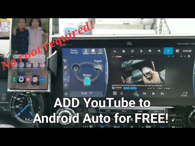 How to ADD YouTube to Android Auto Coolwalk with CarStream App (NO PHONE ROOT REQUIRED)