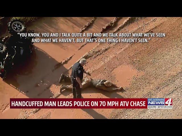 Man allegedly steals ATV, leads police on wild chase while handcuffed