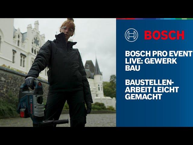 Gewerk Bau Live – Alles für dein Gewerk: Bosch PRO Event 2021