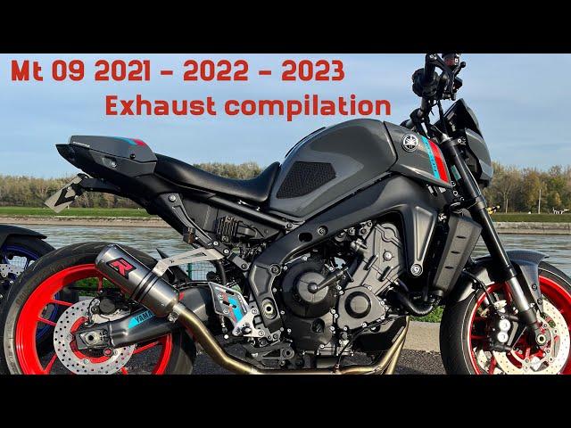 Yamaha MT 09 2021 2022 2023 Exhaust compilation akrapovic, sc project, arrow, leovince, m4,dominator