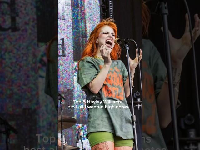 Top 5 best Hayley Williams all I wanted high notes #hayleywilliams #live #paramore